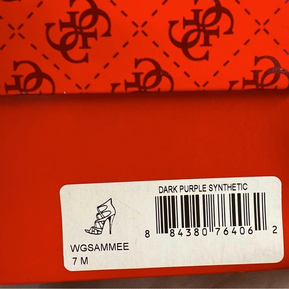 Guess- Purple Strappy Patent - Worn once on Carpet! 7M - Picture 6 of 8